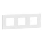 Schneider Electric - Unica Déco Signature - Plaque de finition - Blanc neige - 3P horiz vert