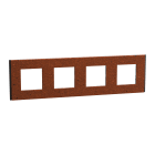 Schneider Electric - Unica Déco Signature - Plaque de finition - Terracotta - 4P horiz vert