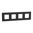 Schneider Electric - Unica Déco Signature - Plaque de finition - Ardoise - 4P horiz vert