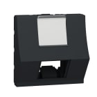 Schneider Electric - Unica - prise pour 1 RJ45 S-One incliné - 2 mod - Anthracite - méca seul