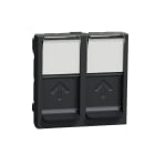 Schneider Electric - Unica - prise pour 2 RJ45 S-One - 2 mod - Anthracite - méca seul