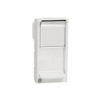 Schneider Electric - Unica - prise pour 1 RJ45 Keystone/Systimax - 1 mod - Blanc antibact - méca seul