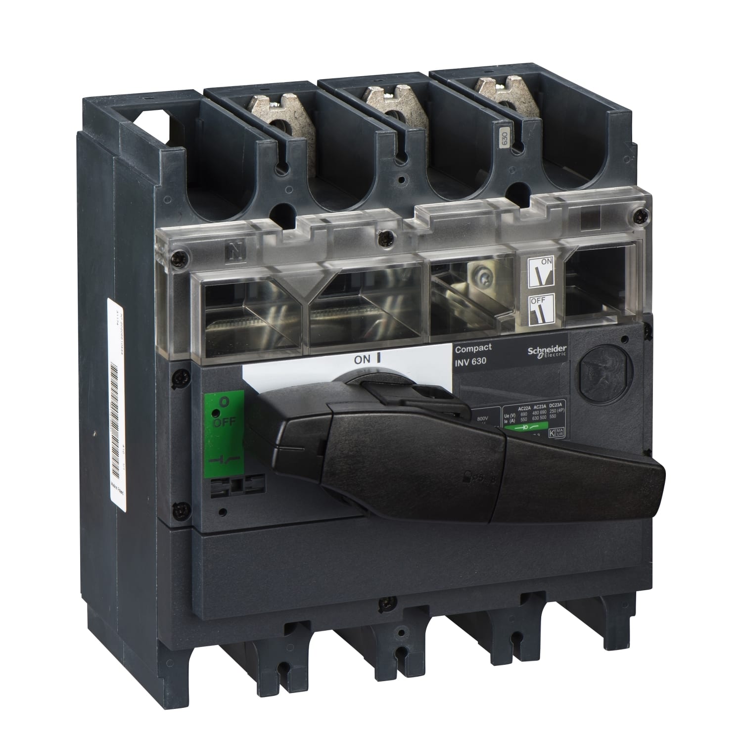 Schneider Electric - interrupteur sectionneur à coupure visible - poignée noire -  INV630 3P 630A