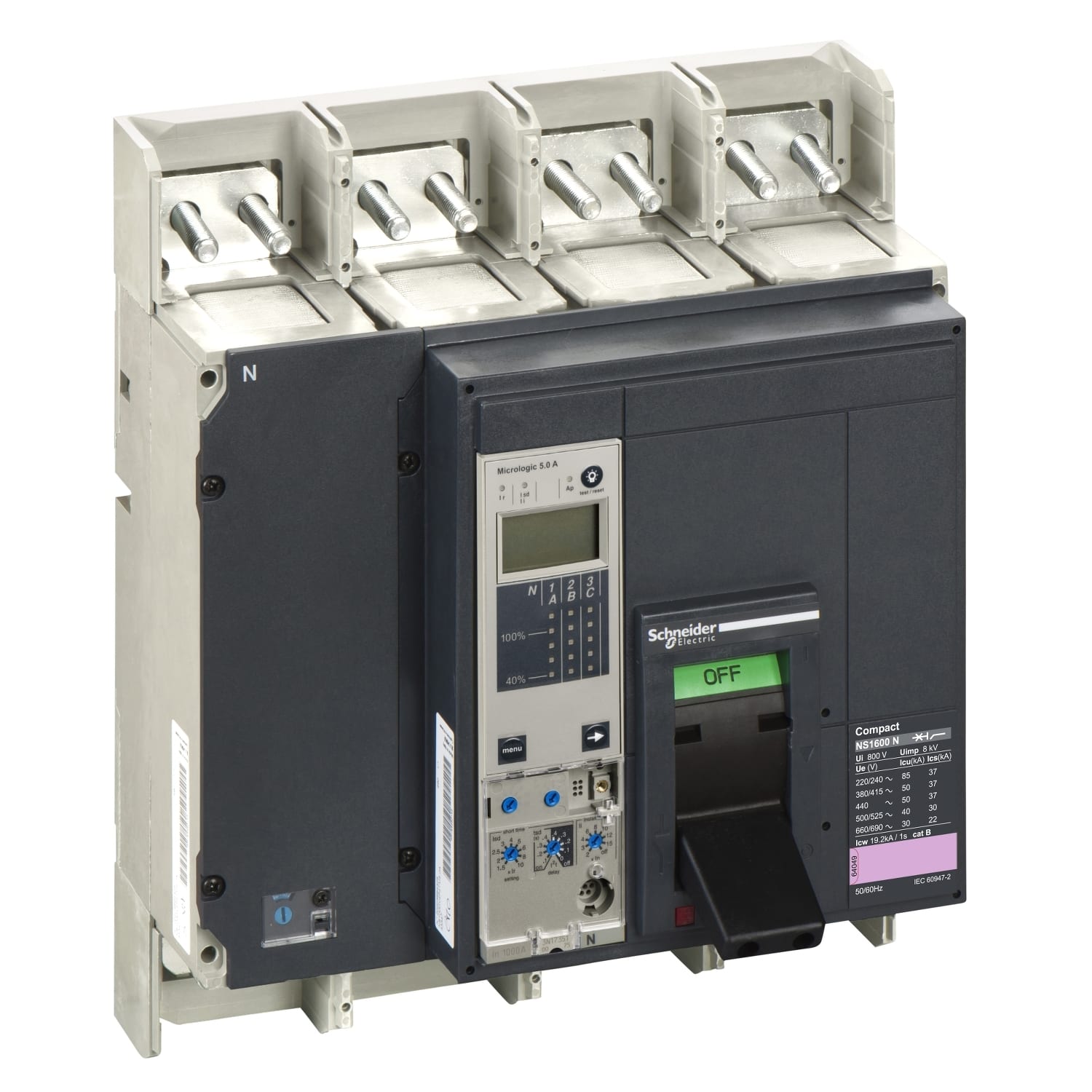 Schneider Electric - ComPact NS1600N - bloc coupure - 4P - 50KA - debrochable electrique