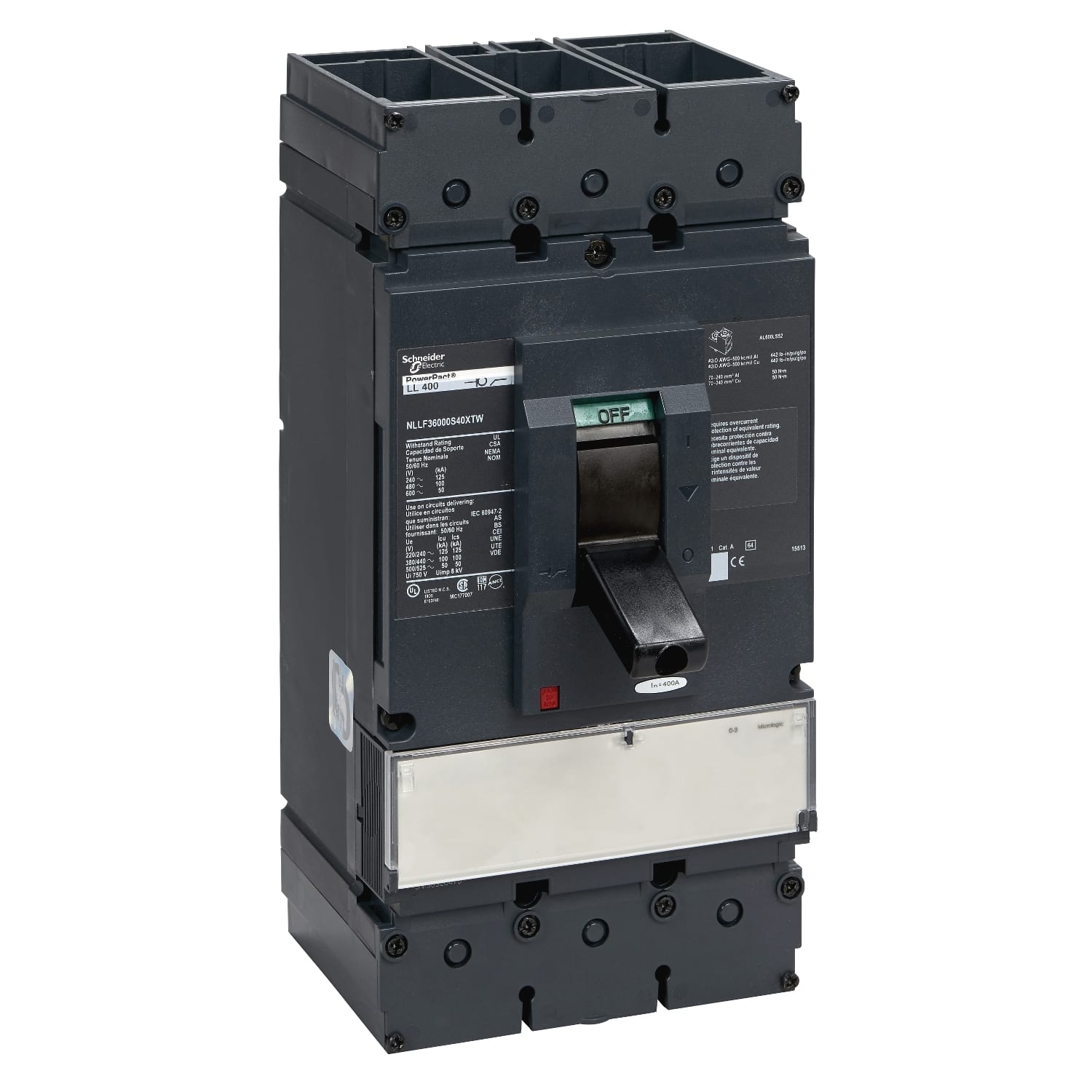 Schneider Electric - PowerPact - interrupteursectionneur - sans bornes - 400A - 3P