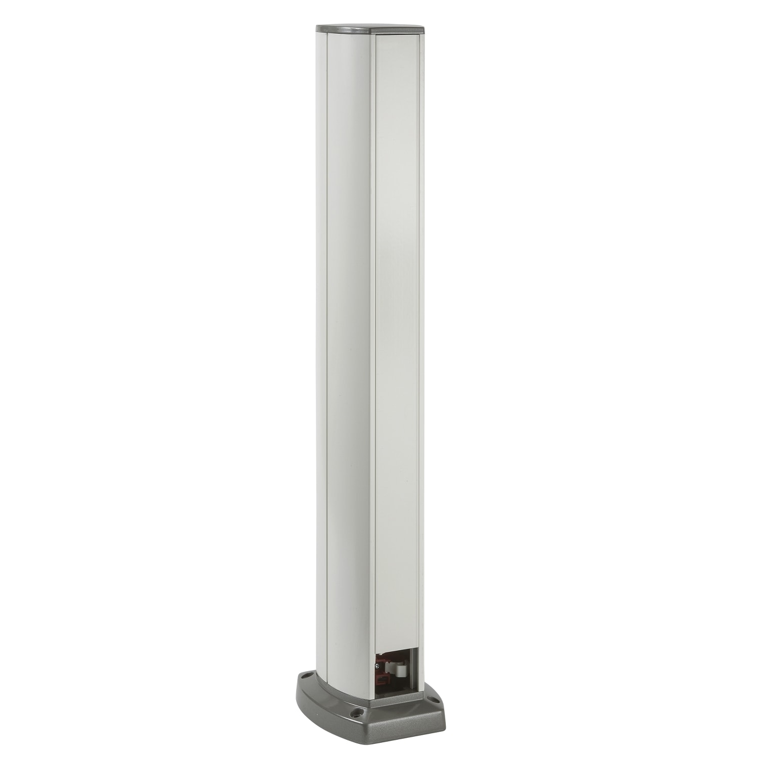 Schneider Electric - OptiLine 45 - colonnette aluminium laqué blanc polaire - 2 faces - 0,7 m