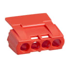 Schneider Electric - MUREVA - capot IP2 pour bornier 4 trous - rouge