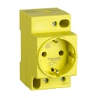 Schneider Electric - Multi9 - Prise rail din schuko jaune 250v 16a 2p t