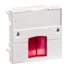 Schneider Electric - Actassi - support adaptable 45x45mm blanc polaire - volet rouge