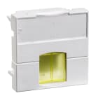 Schneider Electric - Actassi - support non-adaptable 45x45mm blanc polaire - volet jaune