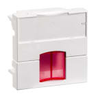 Schneider Electric - Actassi - support non-adaptable 45x45mm blanc polaire - volet rouge