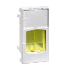 Schneider Electric - Actassi - support non-adaptable 22,5x45mm blanc polaire - volet jaune
