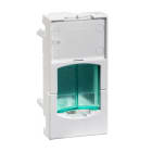 Schneider Electric - Actassi - support non-adaptable 22,5x45mm blanc polaire - volet vert