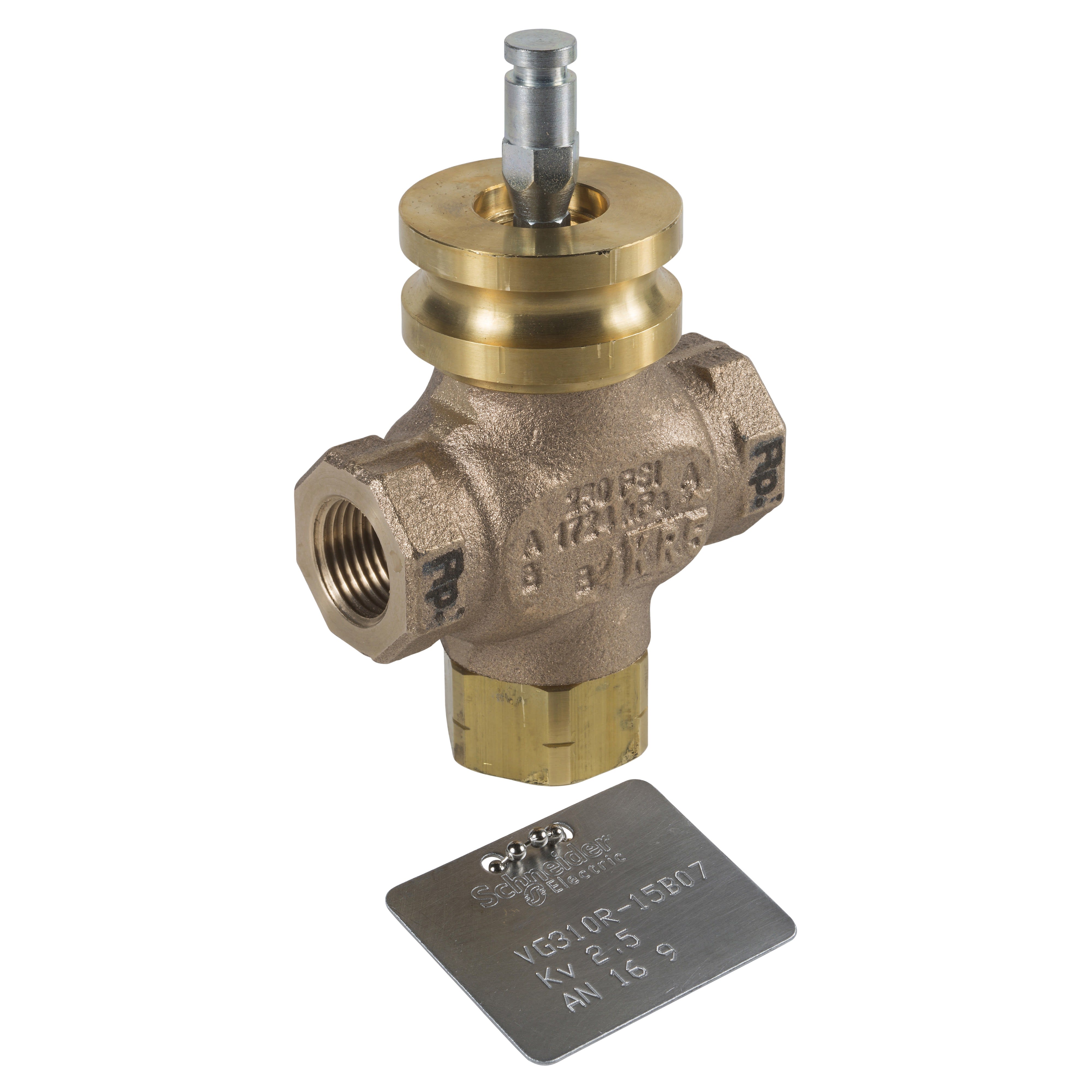 Schneider Electric - Vanne 3 voies à siège PN16 DN15 Kv0.63