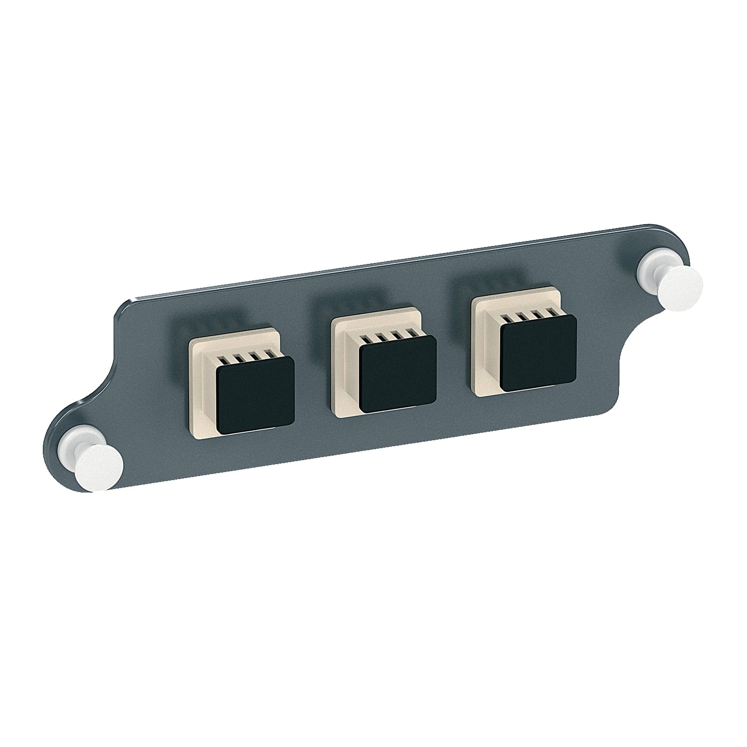 Schneider Electric - Actassi - plaque support de traversée équipée de 3 adaptateurs LC duplex