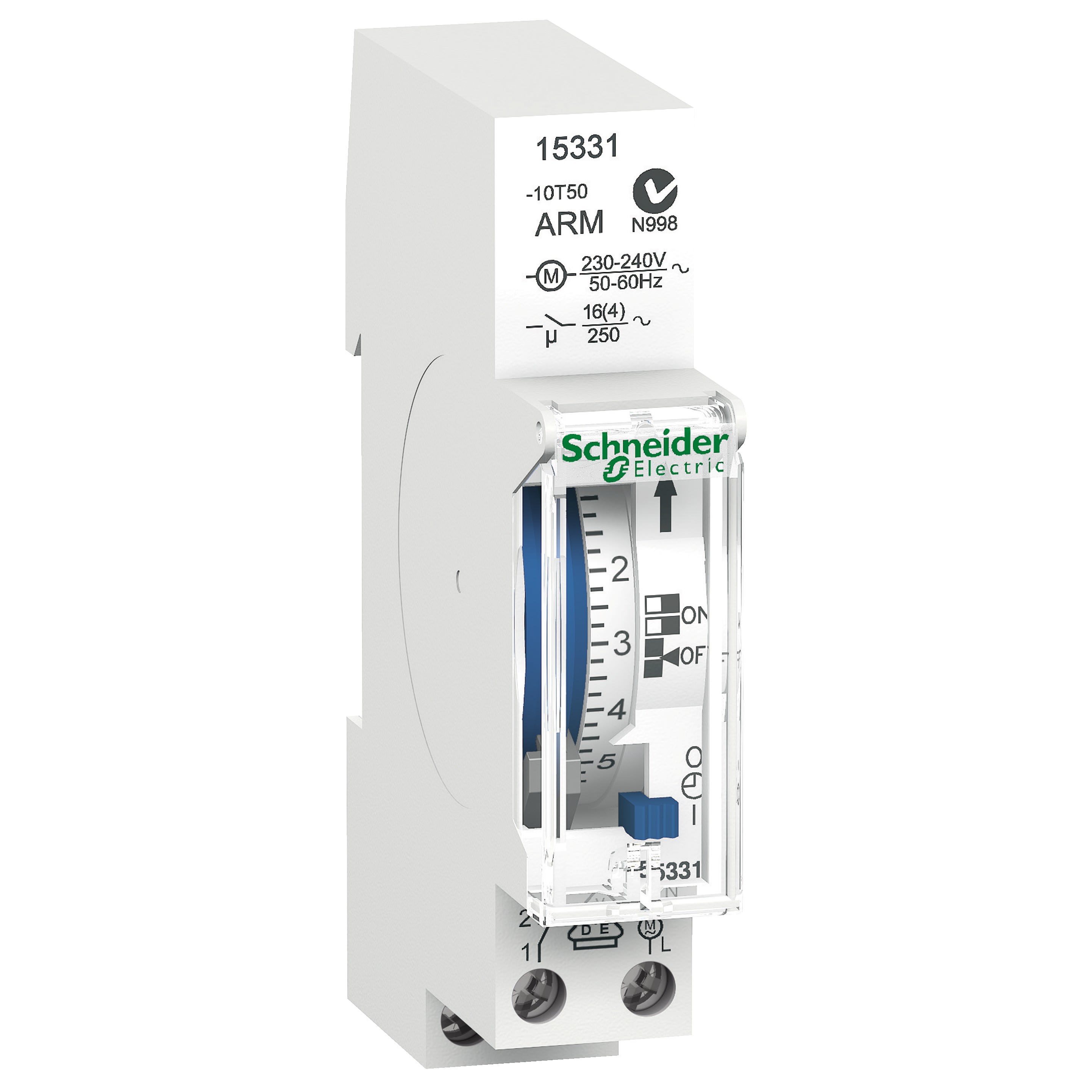Schneider Electric - Acti9 IHH - inter. horaire électroméca. - 7J - 1 canal - réserve de marche 100h