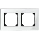 Schneider Electric - Merten M-Plan - plaque de finition - 2 postes - verre blanc