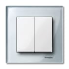 Schneider Electric - Merten M-Plan - enjoliveur pour commande double d'éclairage - blanc brillant