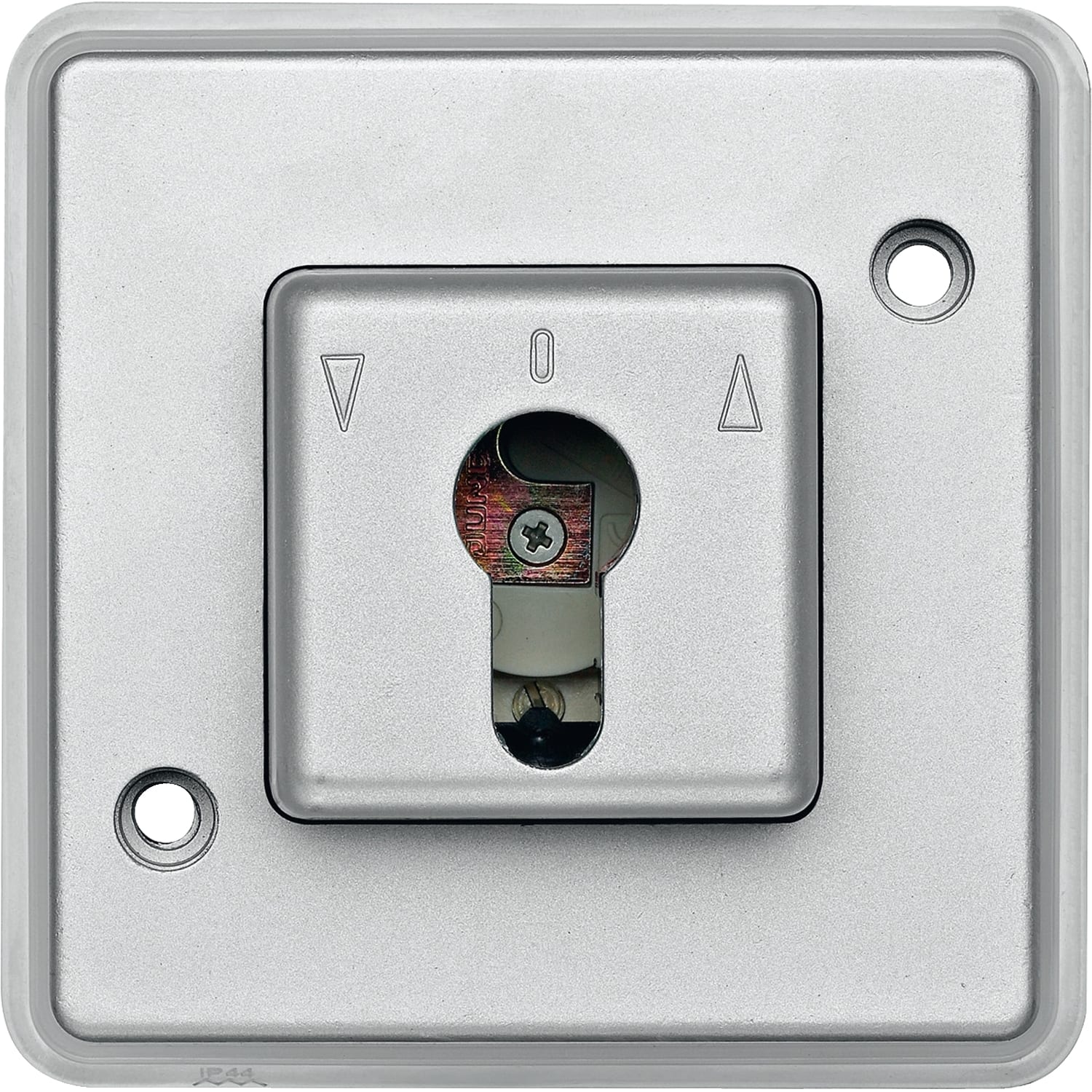 Schneider Electric - Interrupteur poussoir anti-vandalisme IP44, 2 poles 10A, a cle, volet roulant