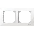 Schneider Electric - Merten M-Plan - plaque de finition - 2 postes - blanc polaire brillant