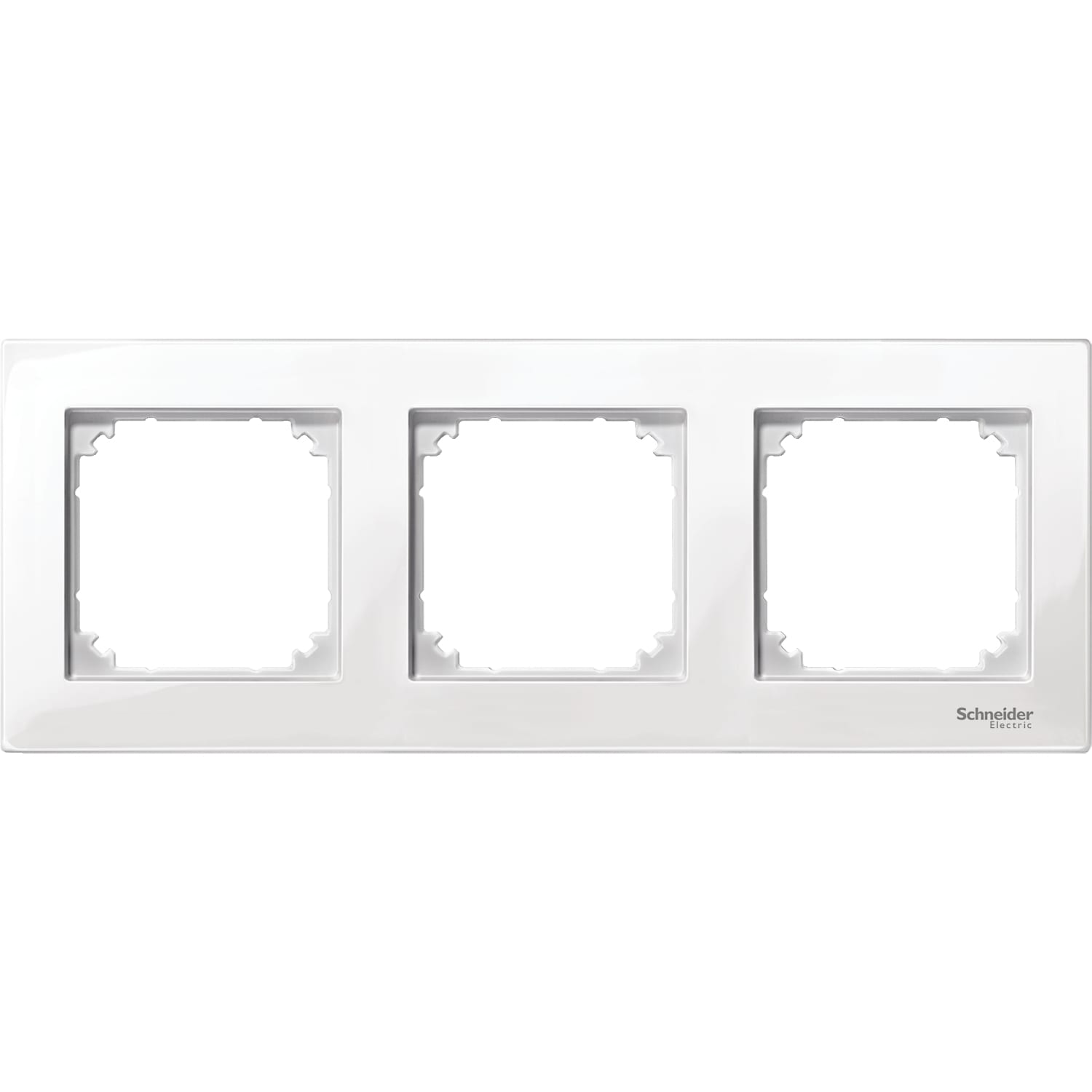 Schneider Electric - Merten M-Plan - plaque de finition - 3 postes - blanc polaire brillant