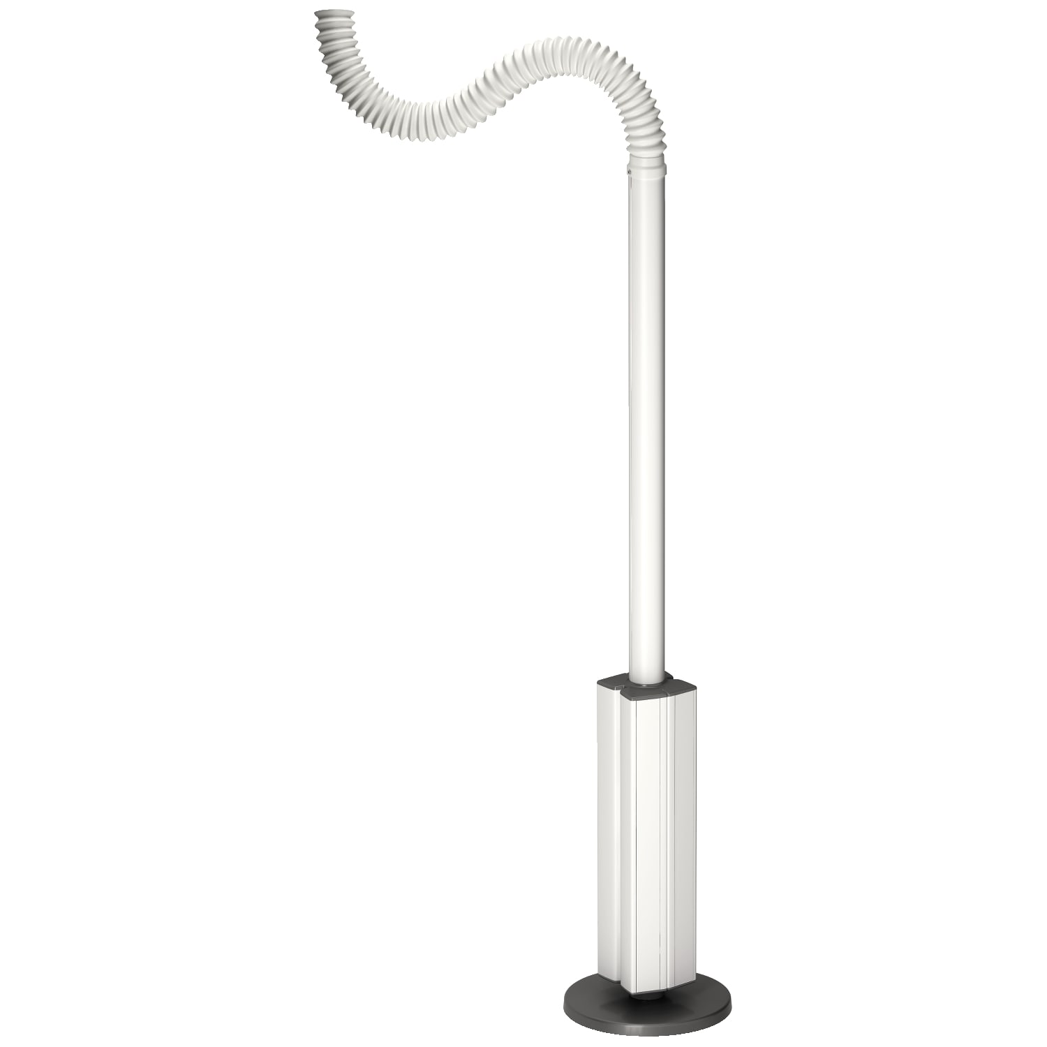 Schneider Electric - OptiLine 45, colonne mobile aluminium laque blanc polaire 4 faces 2,45 m