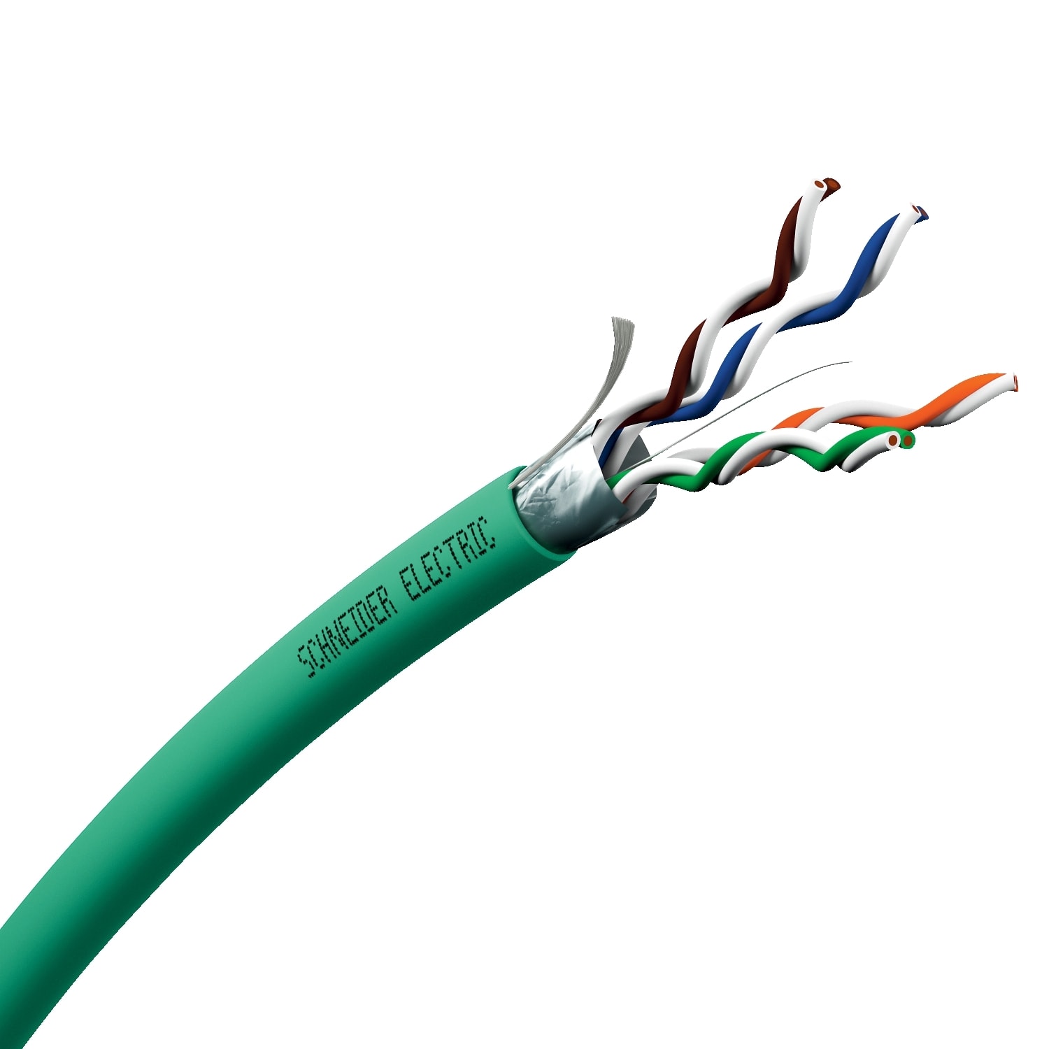 Schneider Electric - Actassi - cable CL-C - Cat5e F-UTP D - 4paires - 500 - vert - au metre lineaire