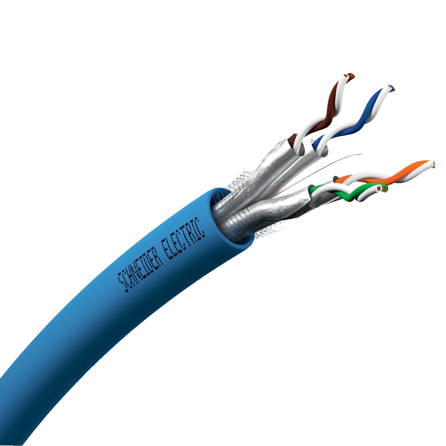 Schneider Electric - Actassi - cable CL-MNC - Cat7 S-FTP C - 4paires 900Mhz bleu - au metre lineaire