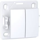 Schneider Electric - Alréa, Va-et-vient bouton poussoir, blanc polaire