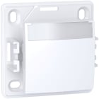 Schneider Electric - Alréa, Poussoir a fermeture porte-etiquette sans lampe, blanc polaire