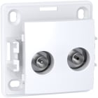 Schneider Electric - Alréa, Prise TV FM VR sur FM, blanc polaire
