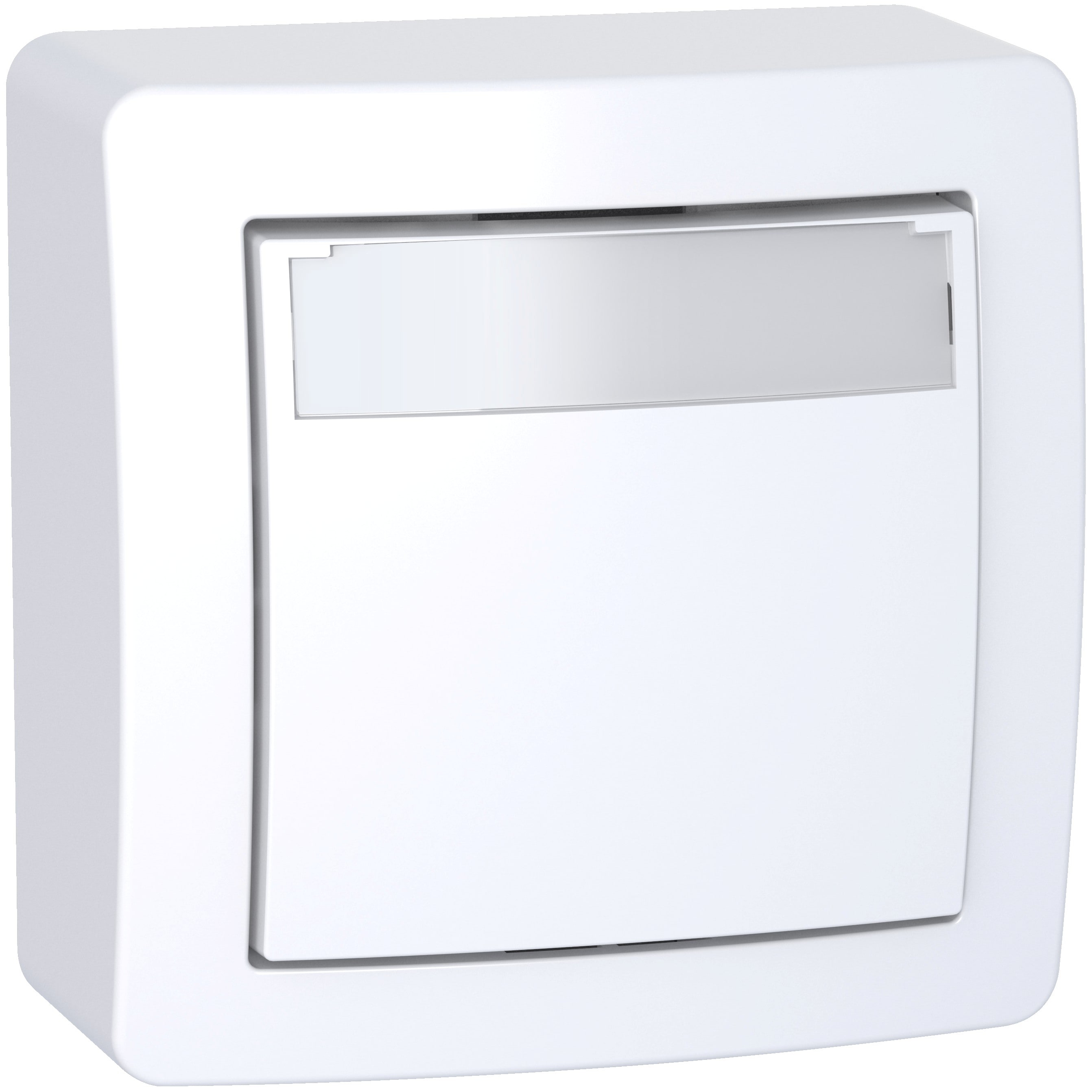Schneider Electric - Alréa - poussoir avec porte étiquette - complet - blanc polaire