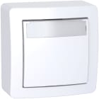 Schneider Electric - Alréa - poussoir avec porte étiquette - complet - blanc polaire