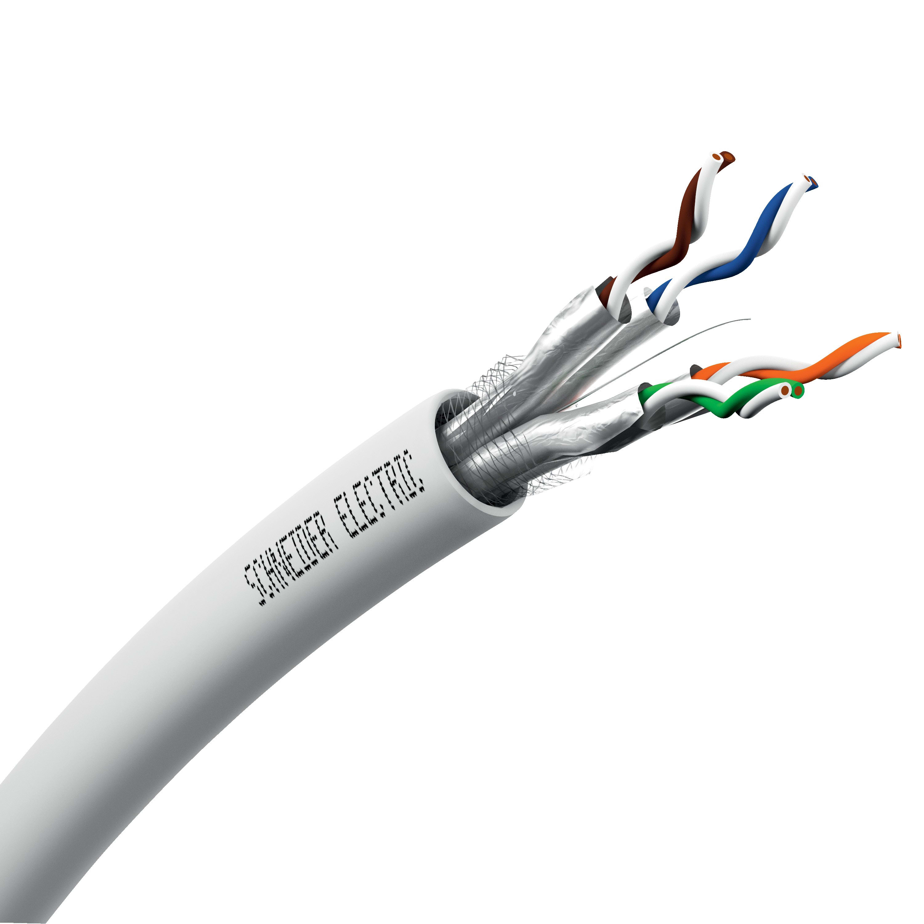 Schneider Electric - Actassi - câble CL-MNC - Cat7A S/FTP C - 4paires - bleu - au mètre linéaire