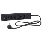 Schneider Electric - Odace - Rallonge multiprises 5 prises 2P+T - anthracite - 1,5m