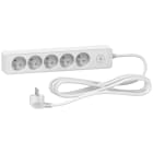 Schneider Electric - Odace - Rallonge multiprises 5 prises 2P+T - blanche - 3m