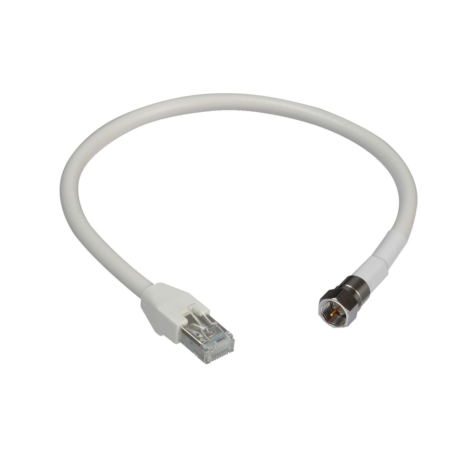 Schneider Electric - Resi9 Connect Performance - câble IEC (Tele Type F) vers RJ45 - data 100O - 0,4m