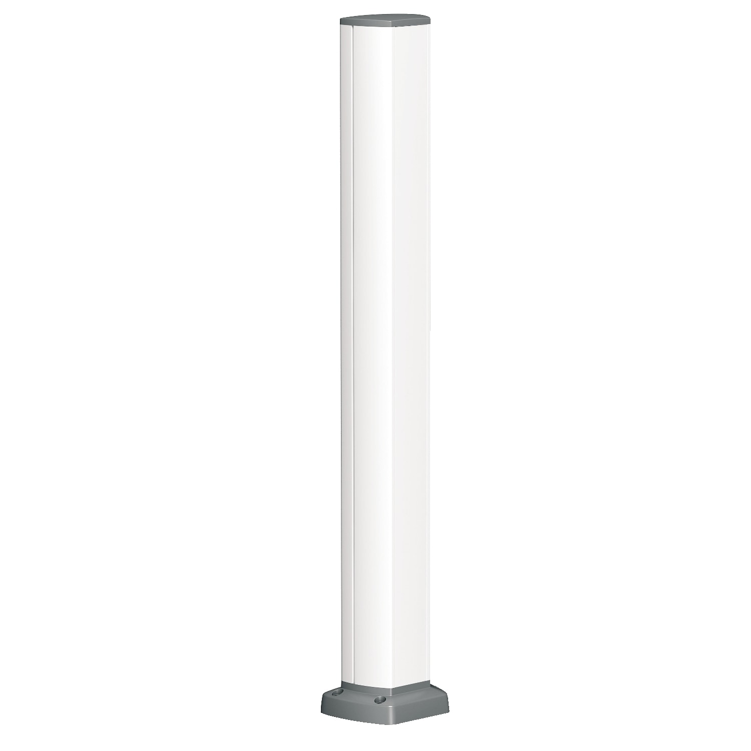 Schneider Electric - OptiLine 45 - colonnette aluminium laque blanc polaire - 1 face - 0,7 m