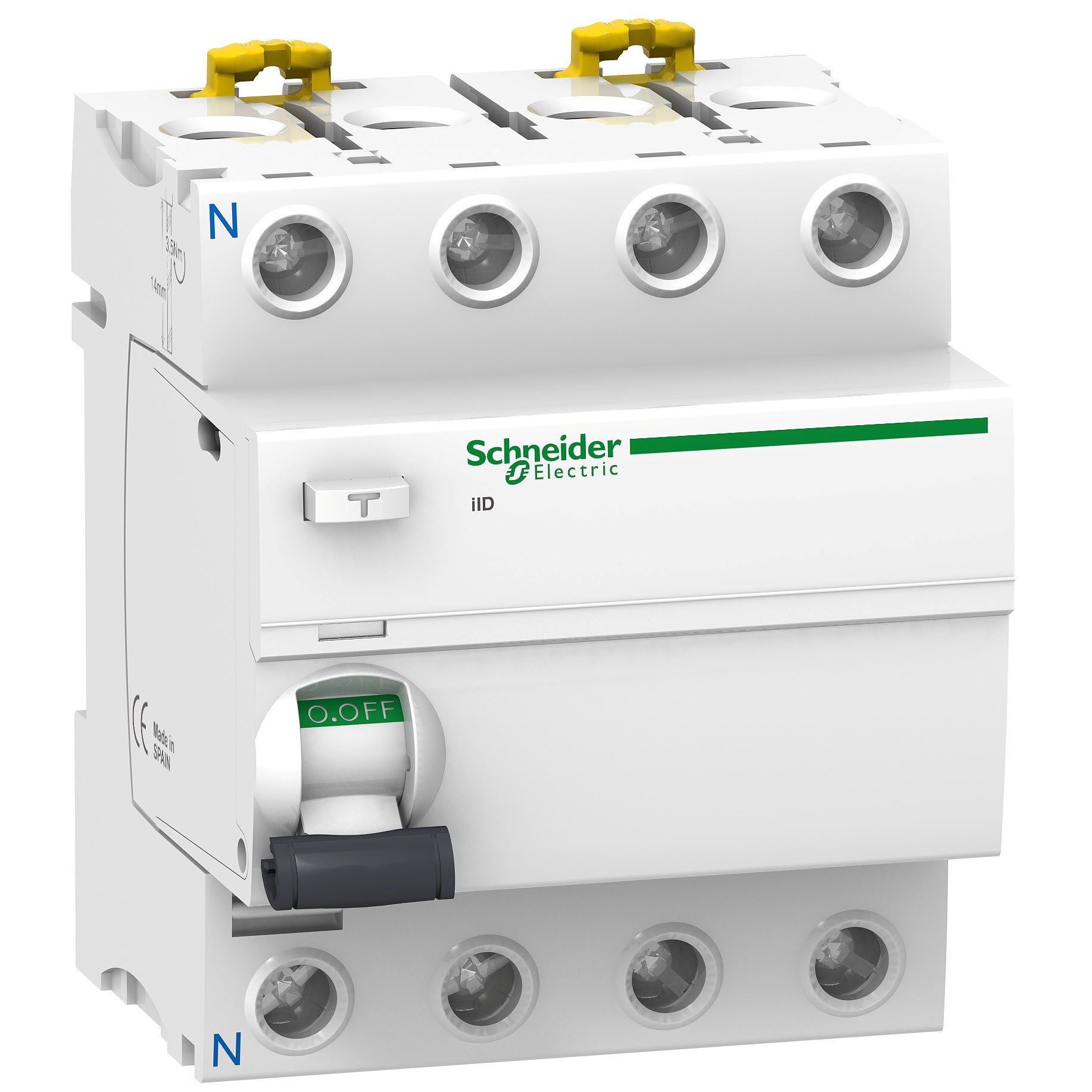 Schneider Electric - Acti9, iID interrupteur differentiel 4P 40A 300mA selectif type Asi