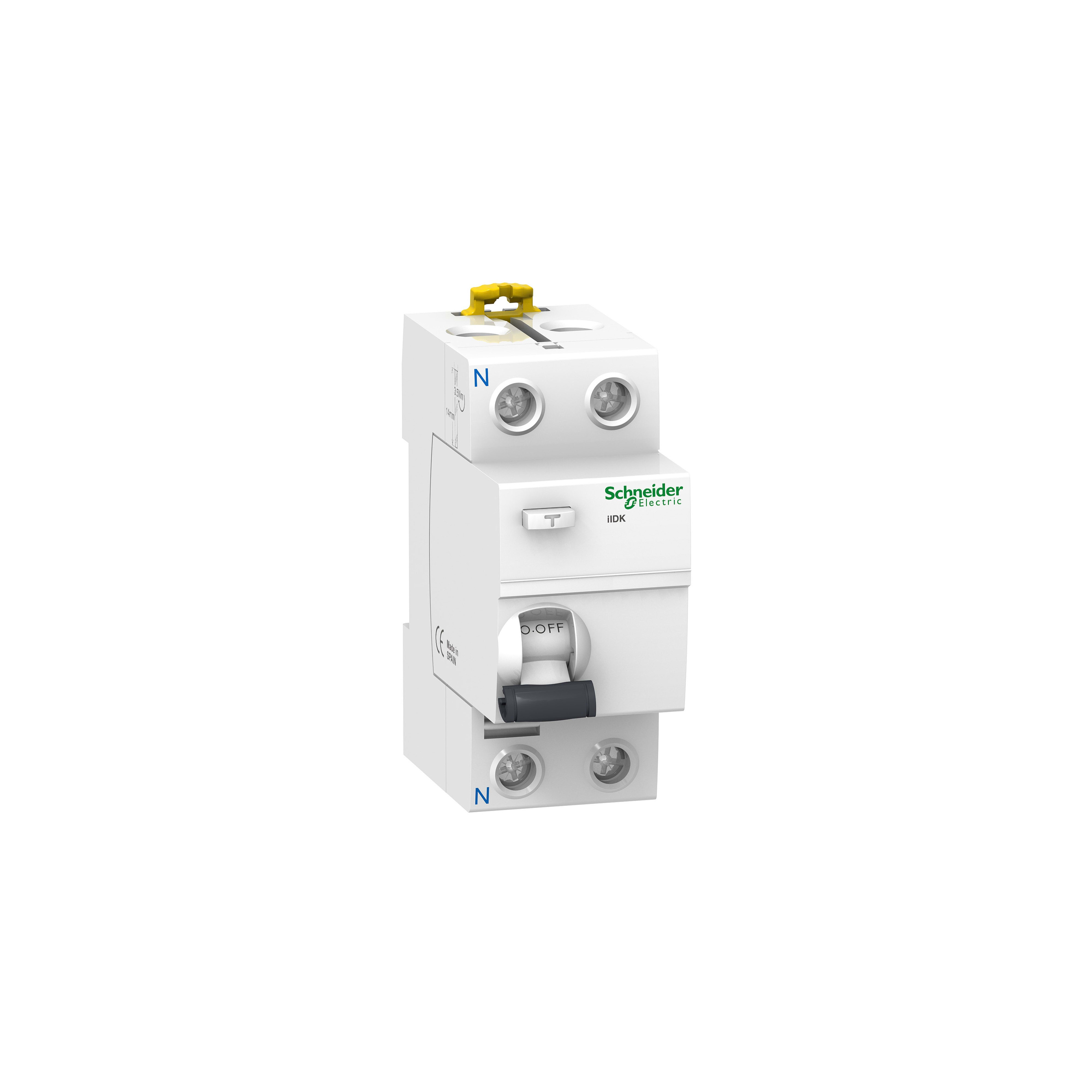 Schneider Electric - Acti9 iIDK - Interrupteur diff - 2P - 40A - 500A/4,5kA - 30mA - Type AC