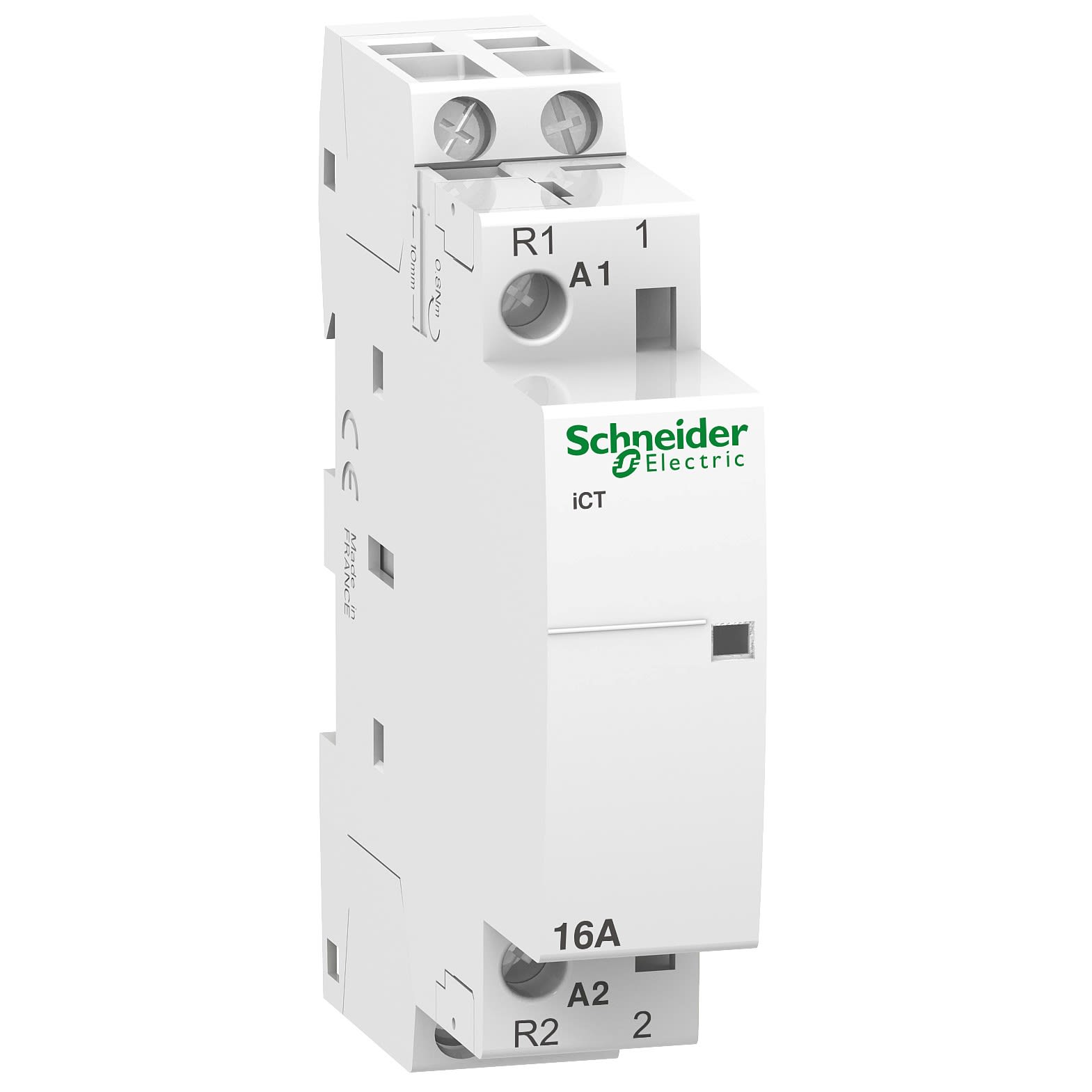 Schneider Electric - Acti9 iCT - Contacteur auxiliarisable - 2P - 16A - 1NO+1NF - 12Vca - 50Hz