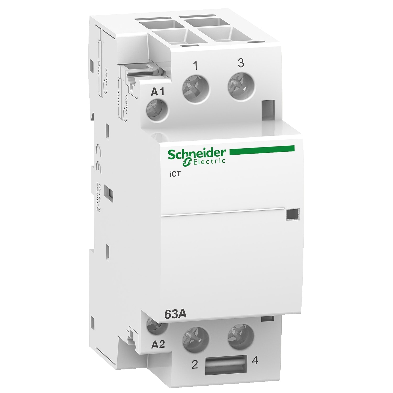 Schneider Electric - Acti9 iCT - Contacteur auxiliarisable - 2P - 63A - 2NO - 24Vca - 50Hz