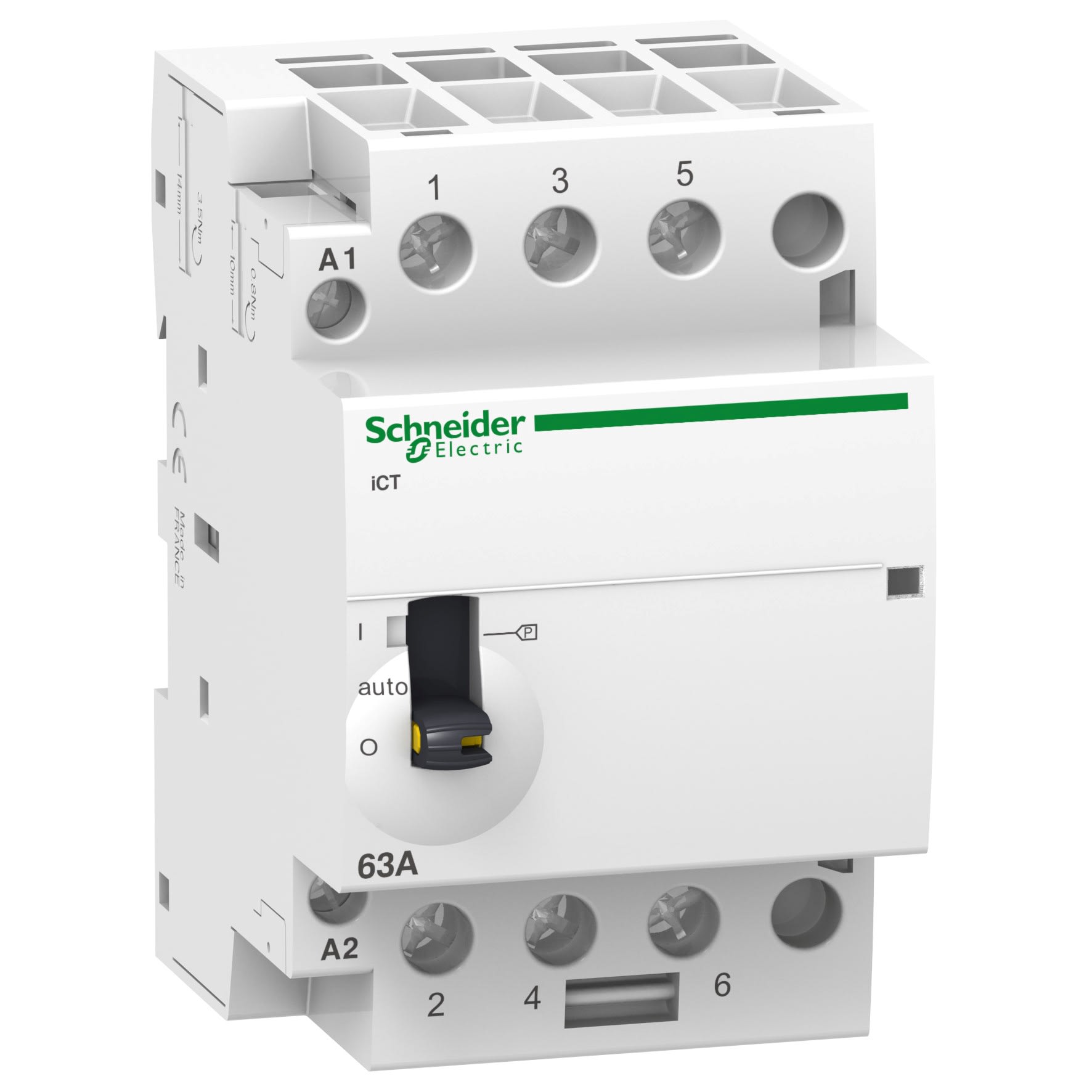 Schneider Electric - Acti9 iCT - Contacteur à commande manuelle - 3P - 40A - 3NO - 220/240Vca - 50Hz