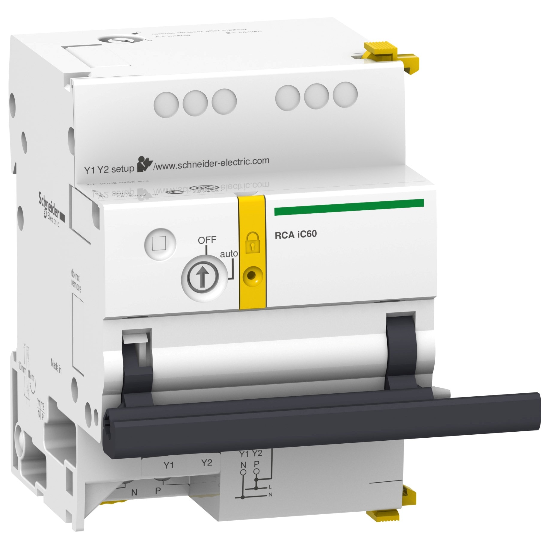 Schneider Electric - Acti9, RCA télécommande pour disj iC60 1P, 1P+N, 2P sans interface Ti24 230VCA