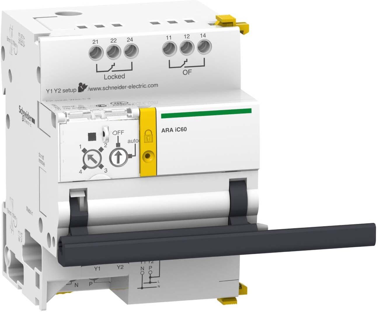 Schneider Electric - Acti9, ARA iC60 automatisme de réarmement pour disjoncteur 3P 4P 230VCA 50Hz