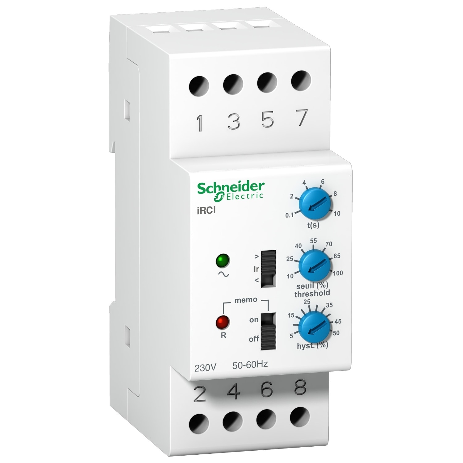 Schneider Electric - Acti9, iRCI relais de controle d'intensite 0,15 1,5A ou 1 10A