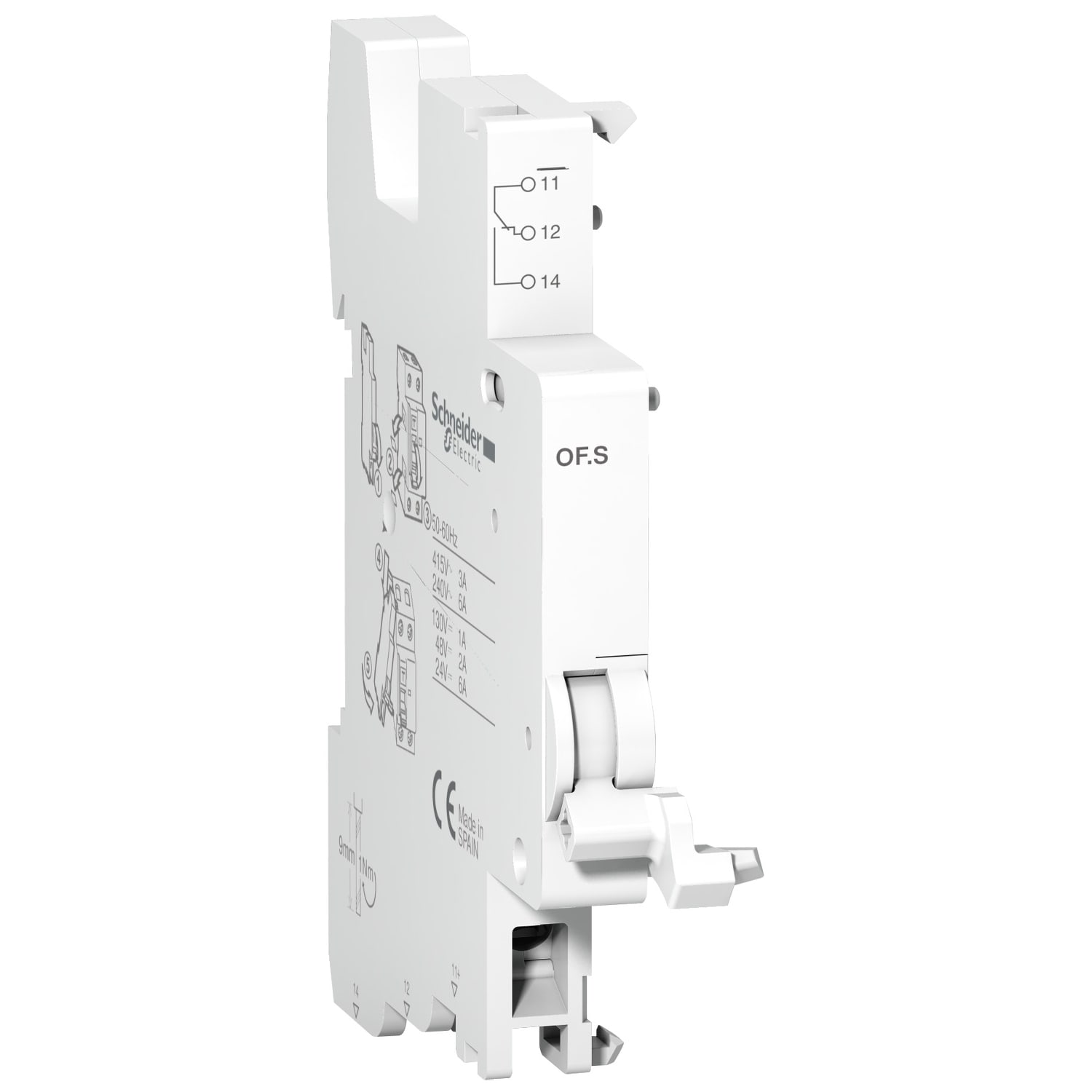 Schneider Electric - Acti9 - contact auxiliaire de signalisation OF.S - 1NO/NF - 1 pas de 9 mm