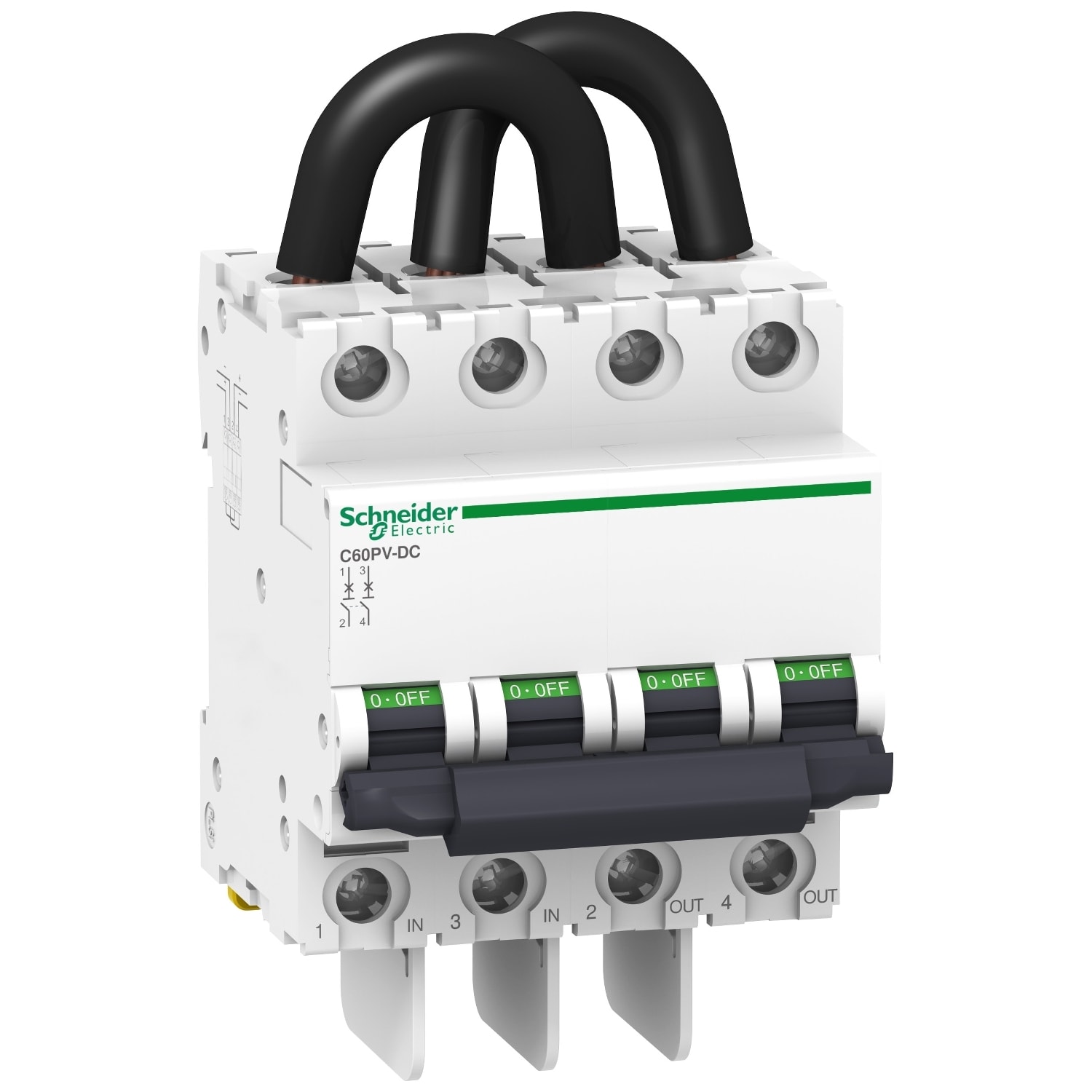 Schneider Electric - Disjoncteur photovoltaïque C60PV-DC 800VDC 20A 2P
