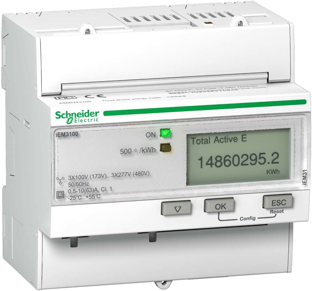 Schneider Electric - Acti9 iEM - compteur d'énergie tri - 63A