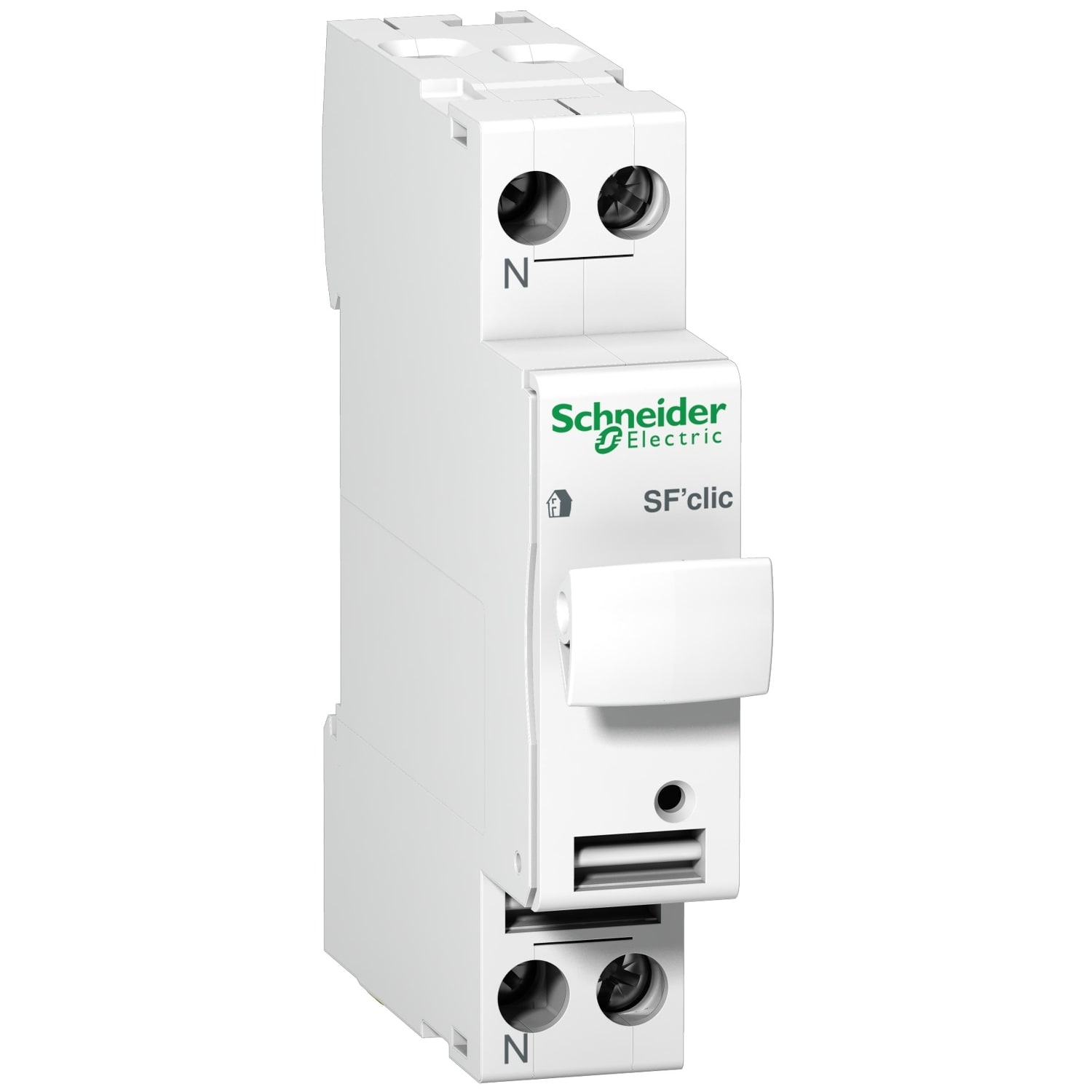 Schneider Electric - Resi9 SF - sectionneur fusible modulaire - 1P+N - 20A - pour fusible 8,5x31,5mm